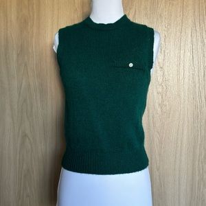 Vintage 90s forest green Talbots wool sweater vest